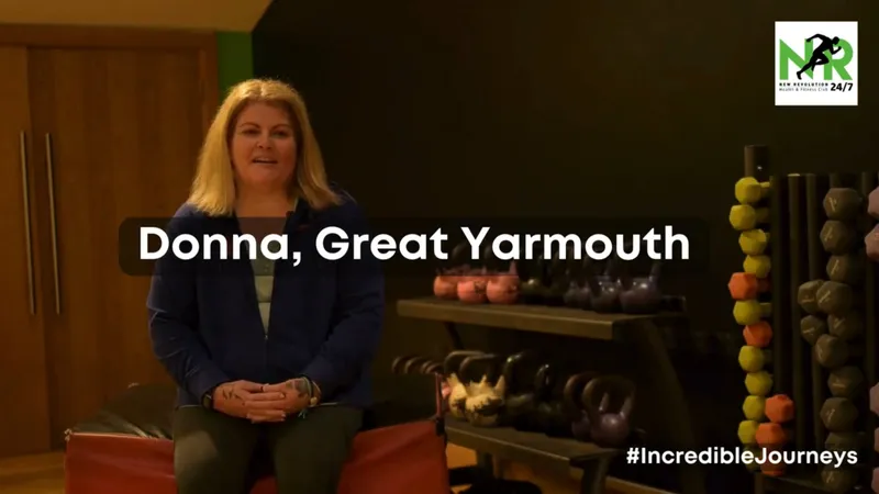 Donna, an NR member, telling their story on camera at their club